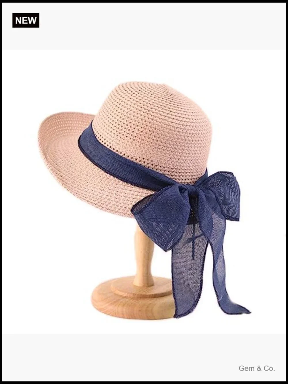 Wide Brim Sun Hat UPF 50+ Straw Floppy Beach Hat Foldable Packable